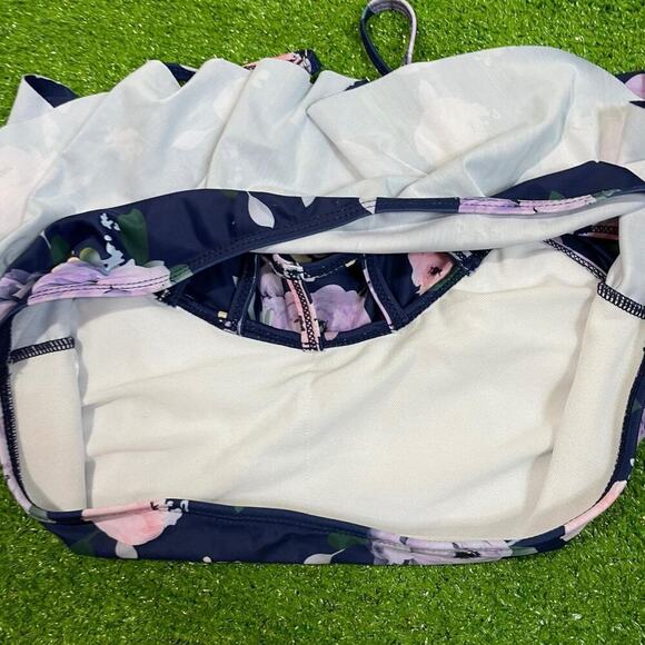 Womens Floral Two Piece Bathing Swimsuit Floral Flowy High Rise Bottoms Vacation - Picture 4 of 5